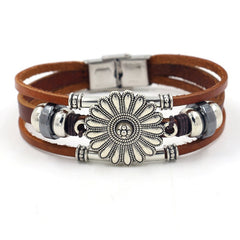 Evil Eye Leather Bracelet