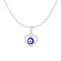 Heart-shaped Evil Eye Necklace