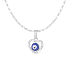 Heart-shaped Evil Eye Necklace