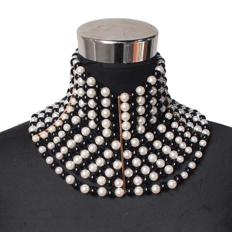 Exaggerated Pearl Body Necklace