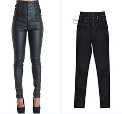 Faux Leather Stretch Pant's