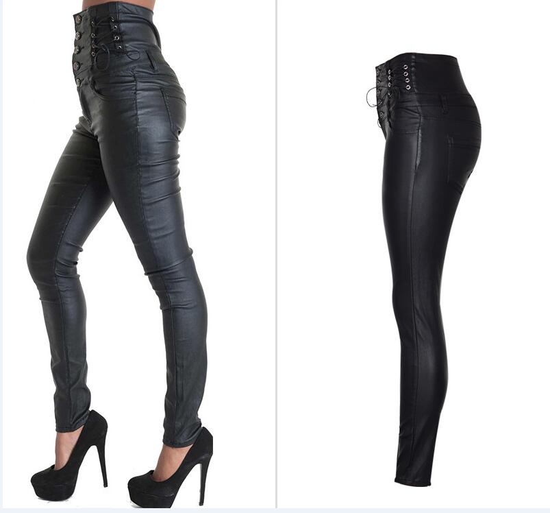 Faux Leather Stretch Pant's