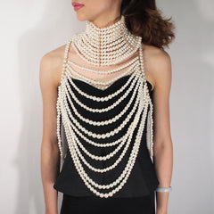 Exaggerated Pearl Body Necklace