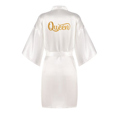 3 Piece Satin Queen Robe Set