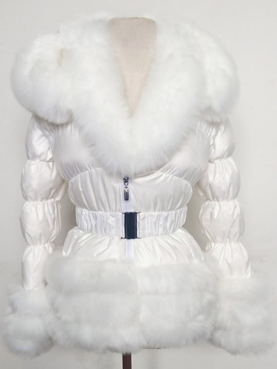 Just Darling Convertible Faux Fur Winter Coat For Women