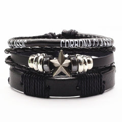 TRUST IN GOD 3 Pc Leather Bracelet Set