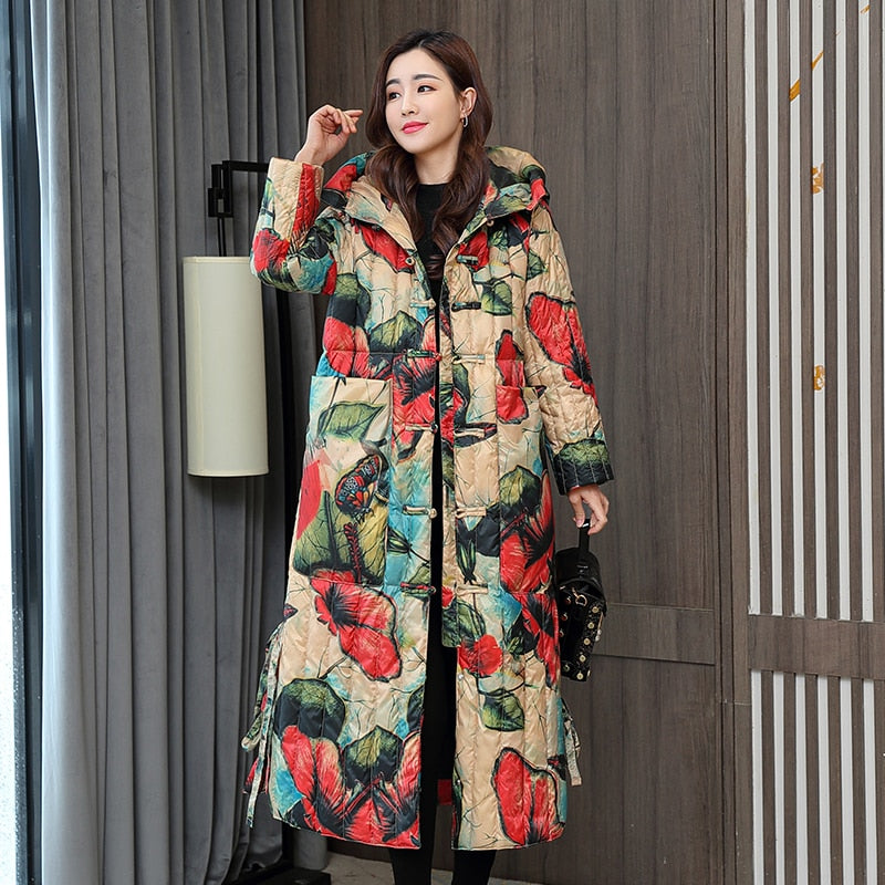 Women's Rose's Printed Coat