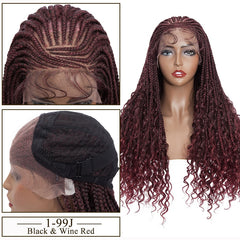 Synthetic Braided Lace Front Wig With Baby Hair