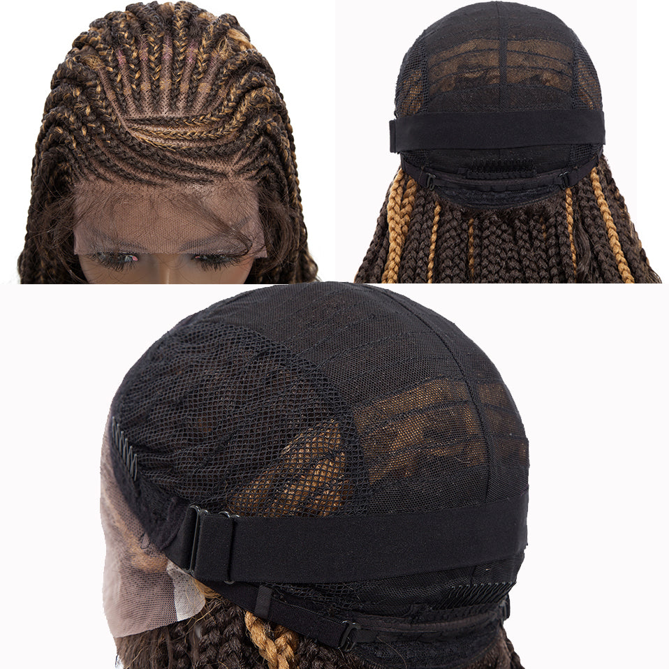 Synthetic Braided Lace Front Wig With Baby Hair