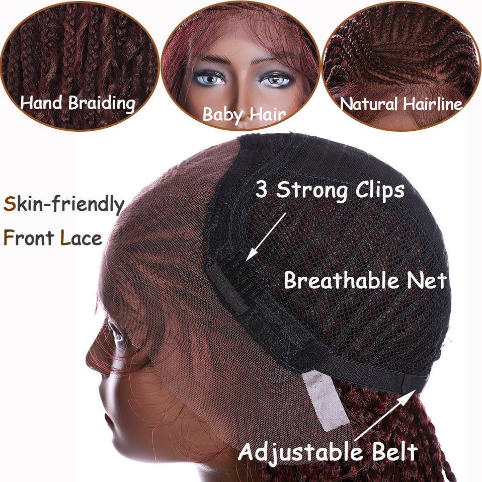 Synthetic Braided Lace Front Wig With Baby Hair