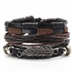 TRUST IN GOD 3 Pc Leather Bracelet Set