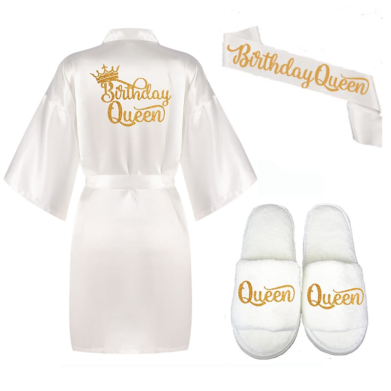 Birthday Queen Robe Set For Women