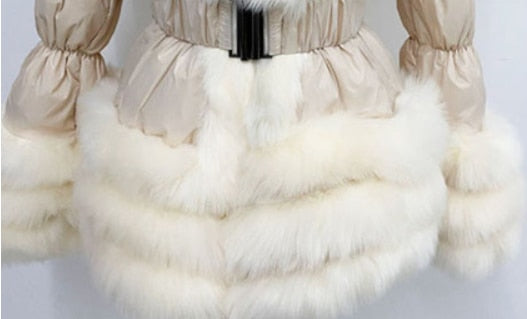 Just Darling Convertible Faux Fur Winter Coat For Women