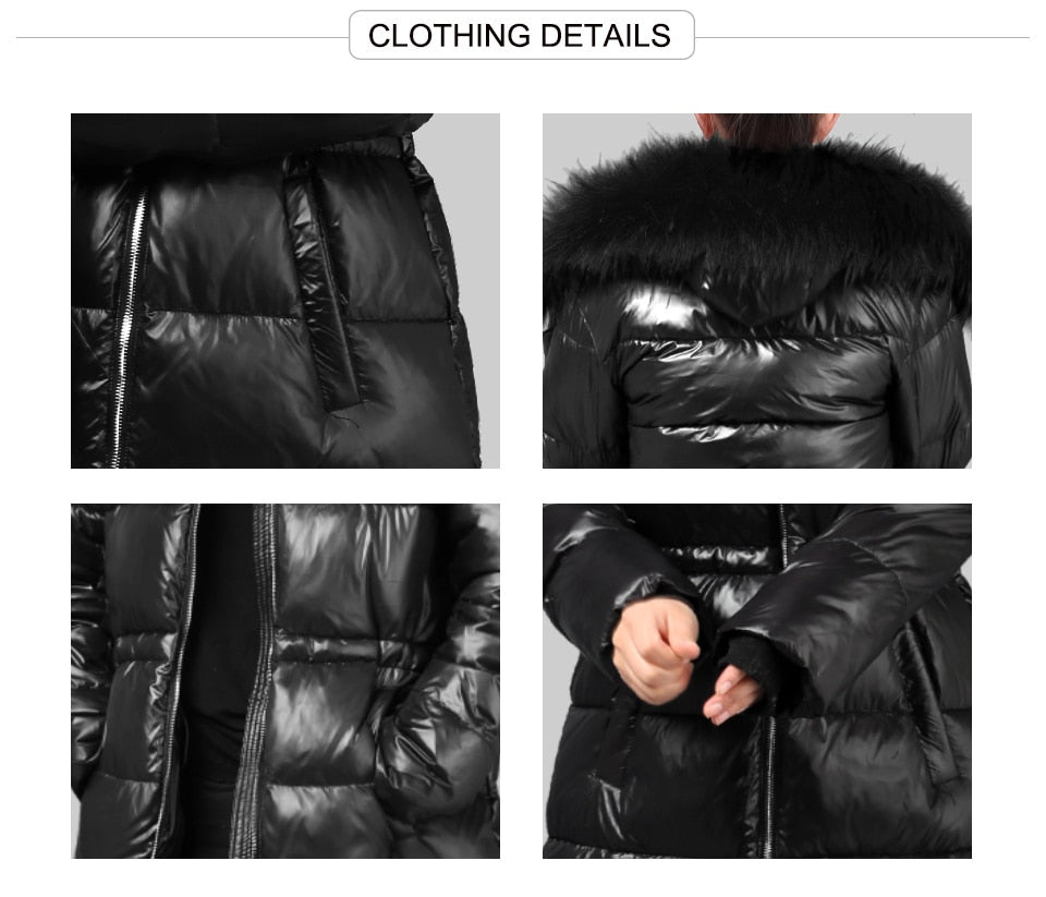 Plus Size Faux Fur Long Women's Coat