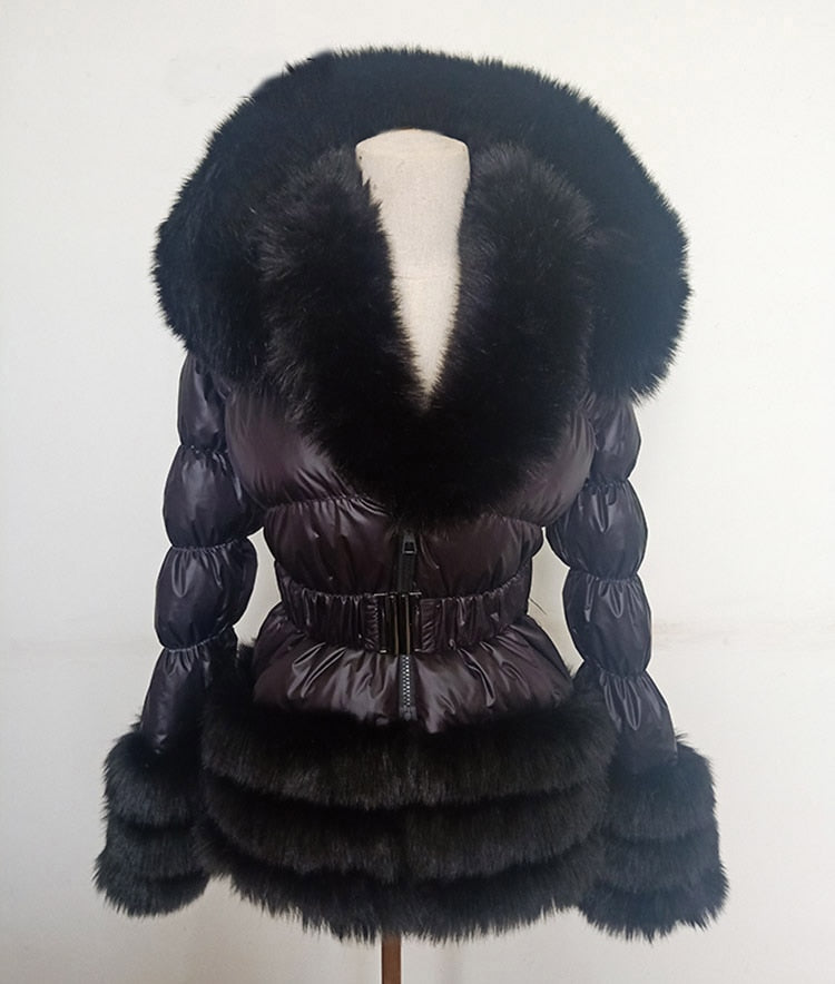 Just Darling Convertible Faux Fur Winter Coat For Women