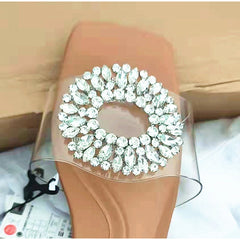 Rhinestone Crystal Slide In Sandal's