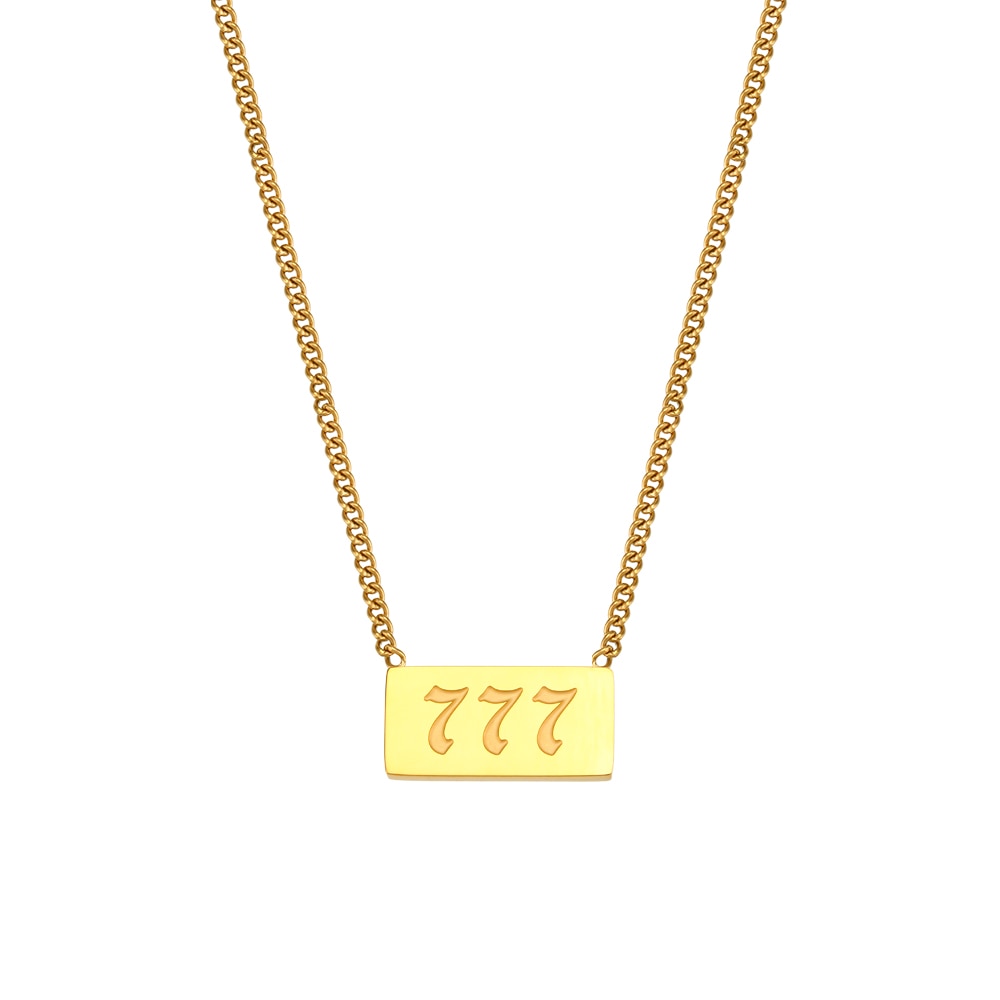 Gold Plated Angel Number Necklace