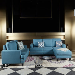 2 Piece Living Room Set Elegant Turquoise Blue Or Cream