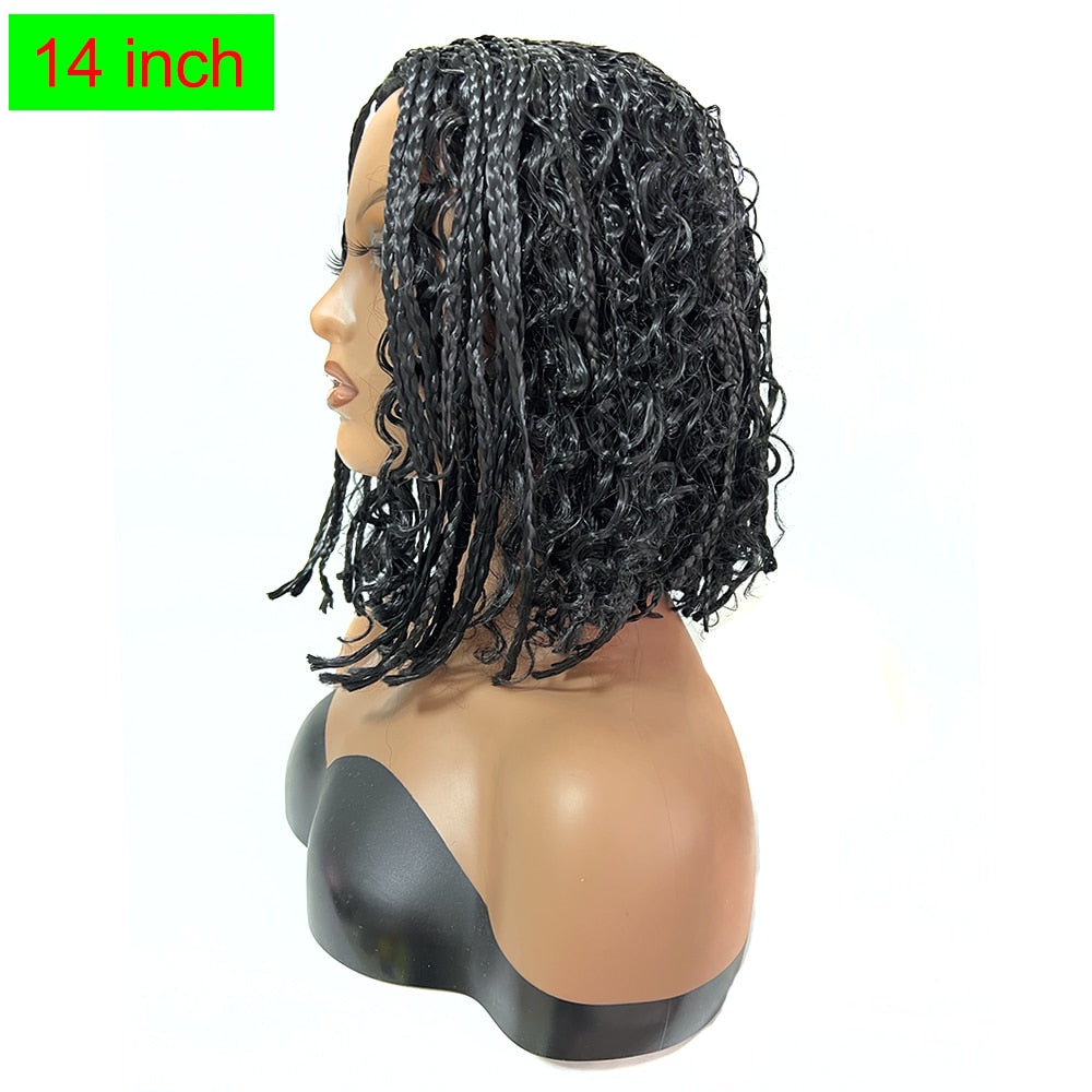 (Synthetic) Bob Kinky Twist Braided Wig