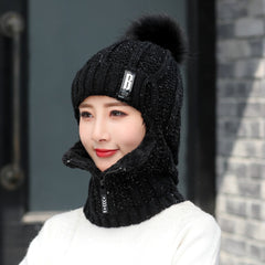 Wool Hat & Mouth Cover Hat For The Winter