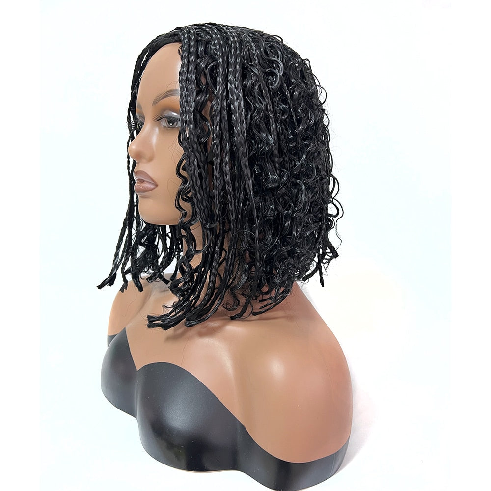 (Synthetic) Bob Kinky Twist Braided Wig