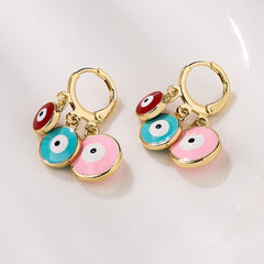 Triple Eye Of Protection Drop Down Earring's