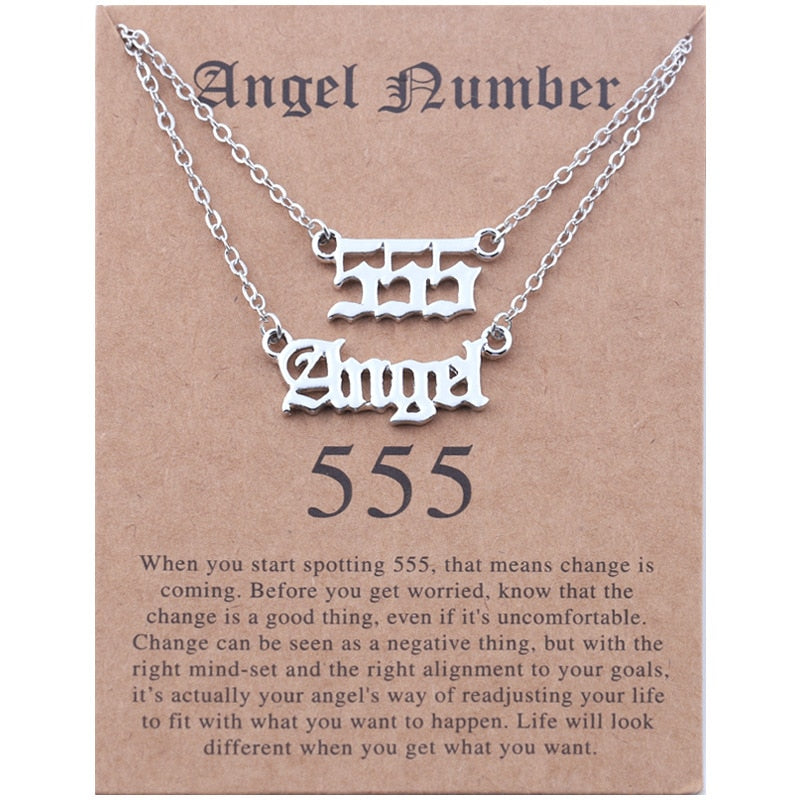 Stainless Steel Angel Number Necklace With Spiritual Meaning's Of The Number's