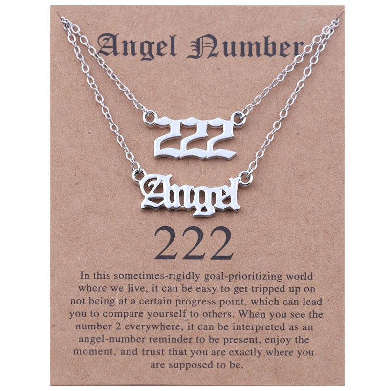 Stainless Steel Angel Number Necklace With Spiritual Meaning's Of The Number's