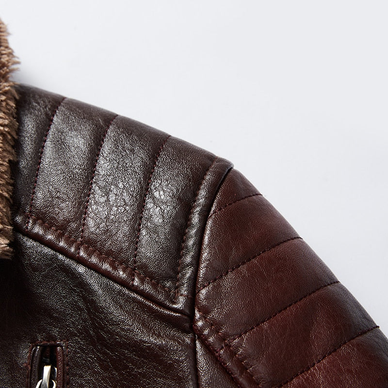 Vintage Style Leather Jacket For Men