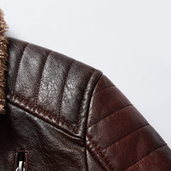 Vintage Style Leather Jacket For Men