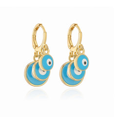 Triple Eye Of Protection Drop Down Earring's