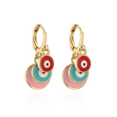 Triple Eye Of Protection Drop Down Earring's