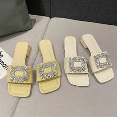 Rhinestone Crystal Slide In Sandal's