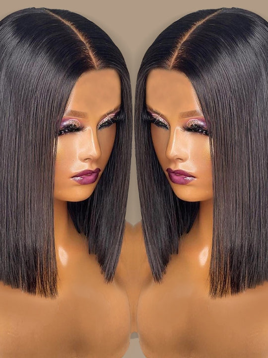 Bone Straight Bob Lace Front