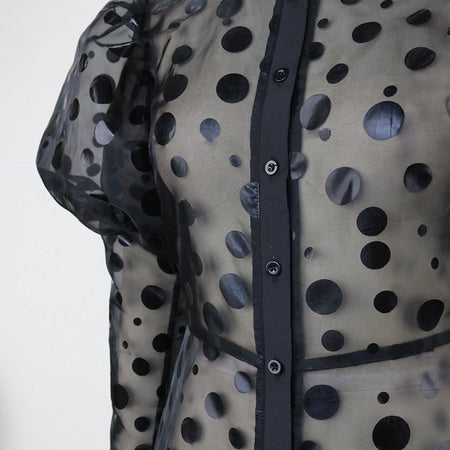 Women's Polka Dot See Through Cover Up