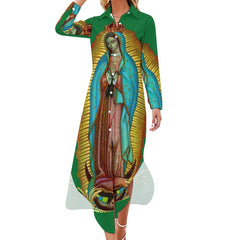 Virgin Mary, Mother Of Jesus... Long Sleeve Dress