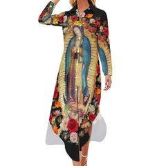 Virgin Mary, Mother Of Jesus... Long Sleeve Dress