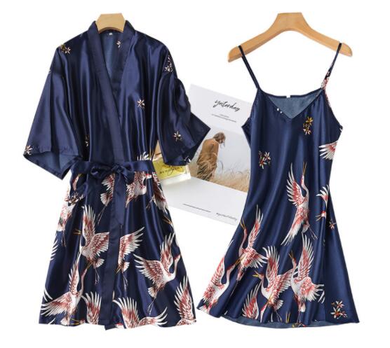 "Eagle Wing's Robe" 2 Piece Robe & Nightgown Set