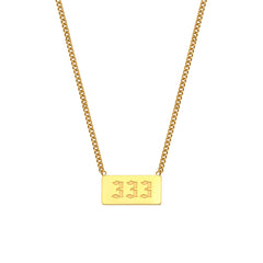 Gold Plated Angel Number Necklace