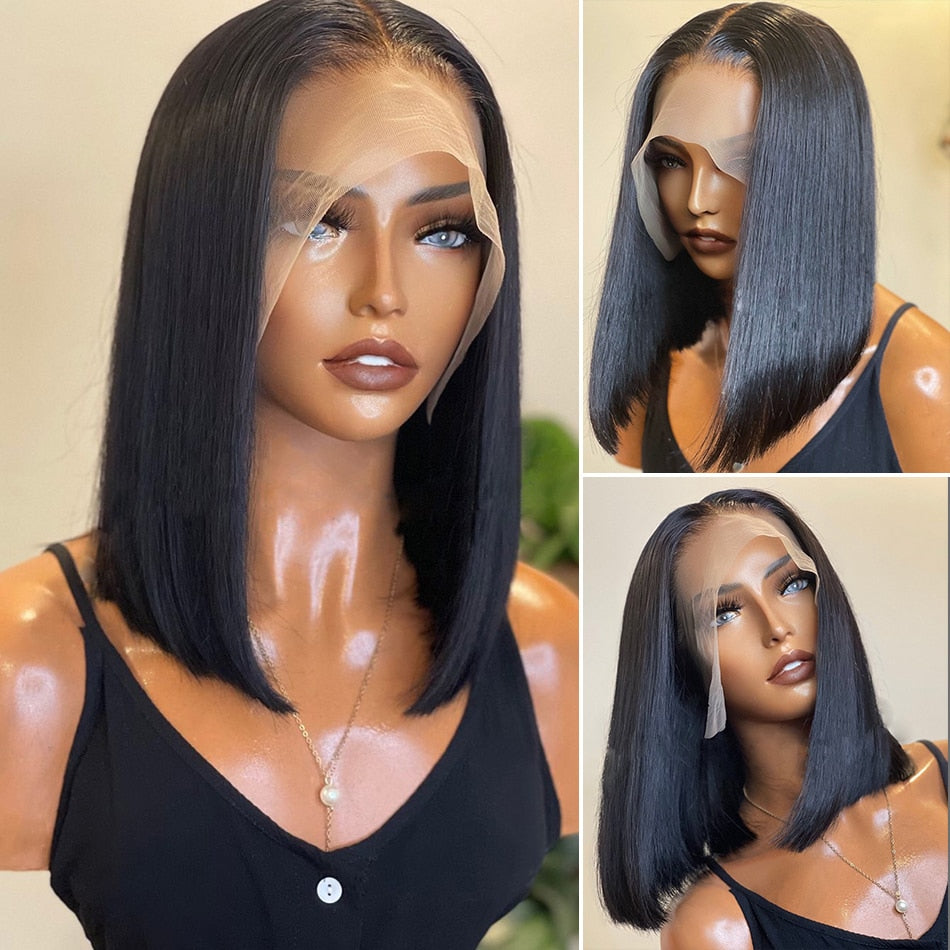 Bone Straight Bob Lace Front