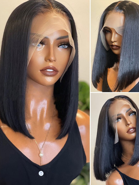 Bone Straight Bob Lace Front