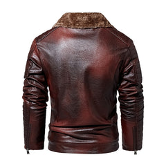 Vintage Style Leather Jacket For Men