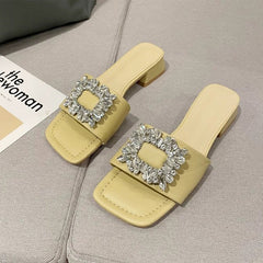 Rhinestone Crystal Slide In Sandal's