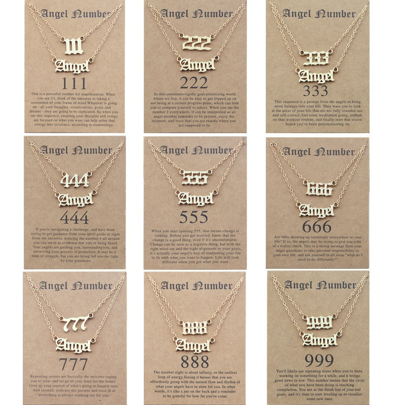 Stainless Steel Angel Number Necklace With Spiritual Meaning's Of The Number's