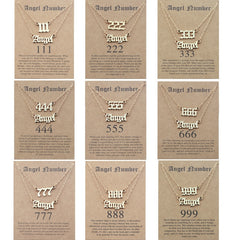 Stainless Steel Angel Number Necklace With Spiritual Meaning's Of The Number's