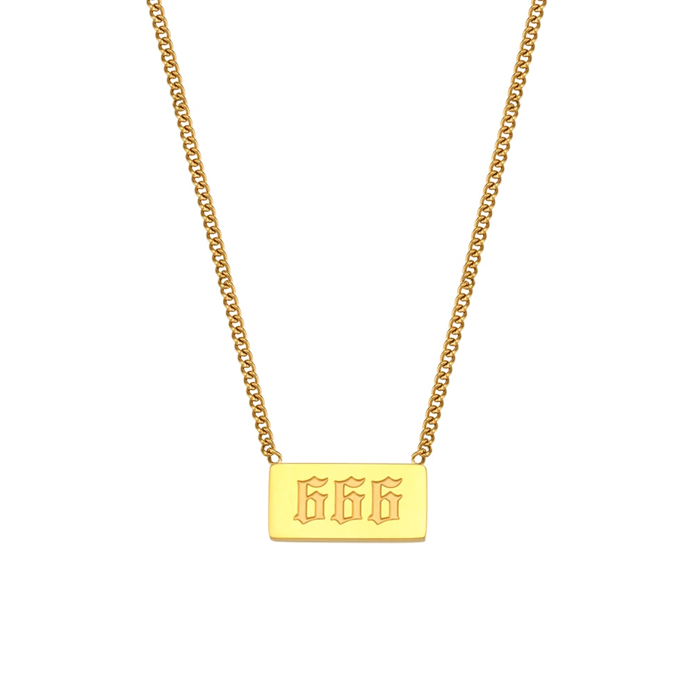 Gold Plated Angel Number Necklace