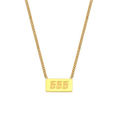 Gold Plated Angel Number Necklace