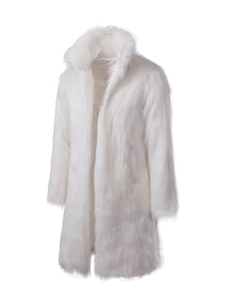 Elegant Is A Must Faux Fur Two Toned Coat