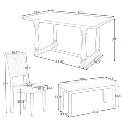 6-Piece Dining Table and Chair Set