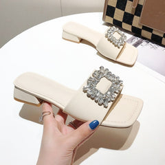 Rhinestone Crystal Slide In Sandal's